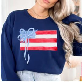 Patriotic Bow Flag Shirt