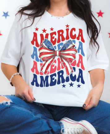 America Bow Graphic Tee