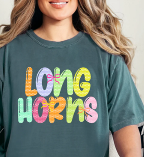 Longhorns Colorful Graphic T-Shirt